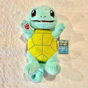Build-A-Bear 16” Pokémon Squirtle Plush with (non-BAB) Card. With sound.